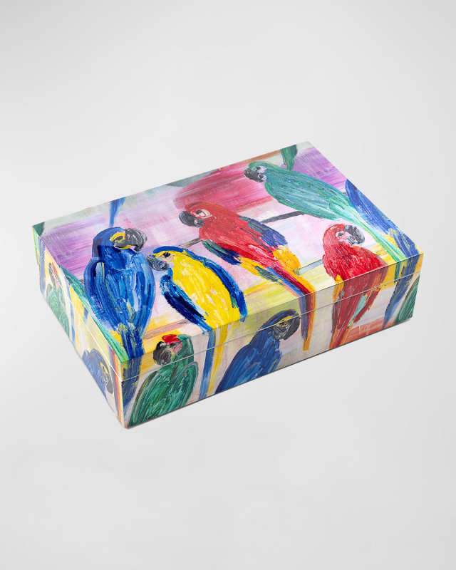 Parrots Lacquer Box